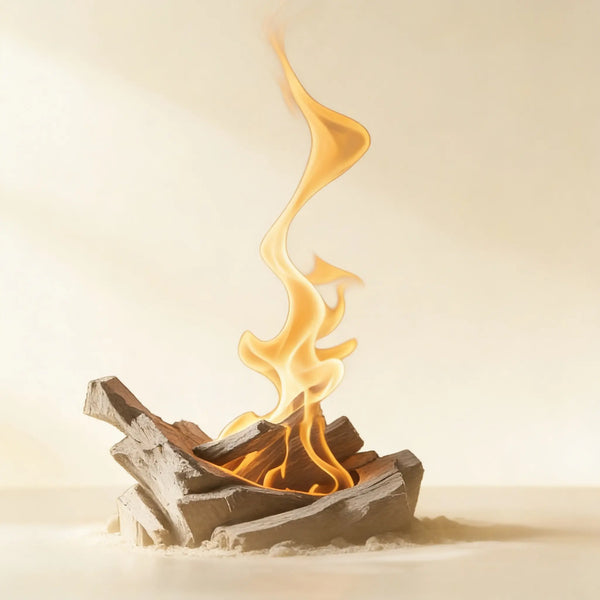 Orileva Ember collection — Fire element luxury leather journal