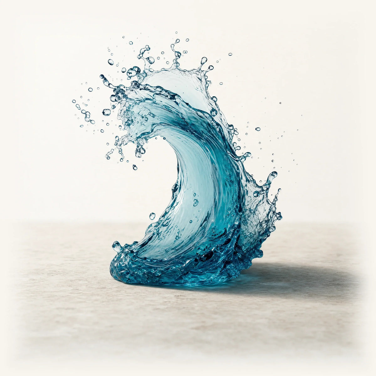 Orileva Tidal collection – water element journal series, deep teal ocean wave frozen in motion
