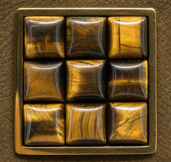 Natural tiger's eye detail on The Grounded Journal